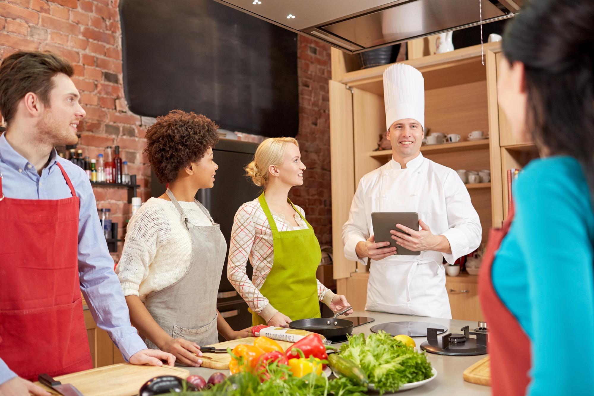 Consultation meeting with chef and team